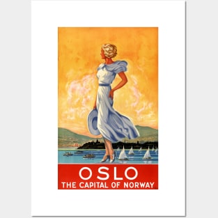 Vintage Travel Poster Norway Oslo Posters and Art